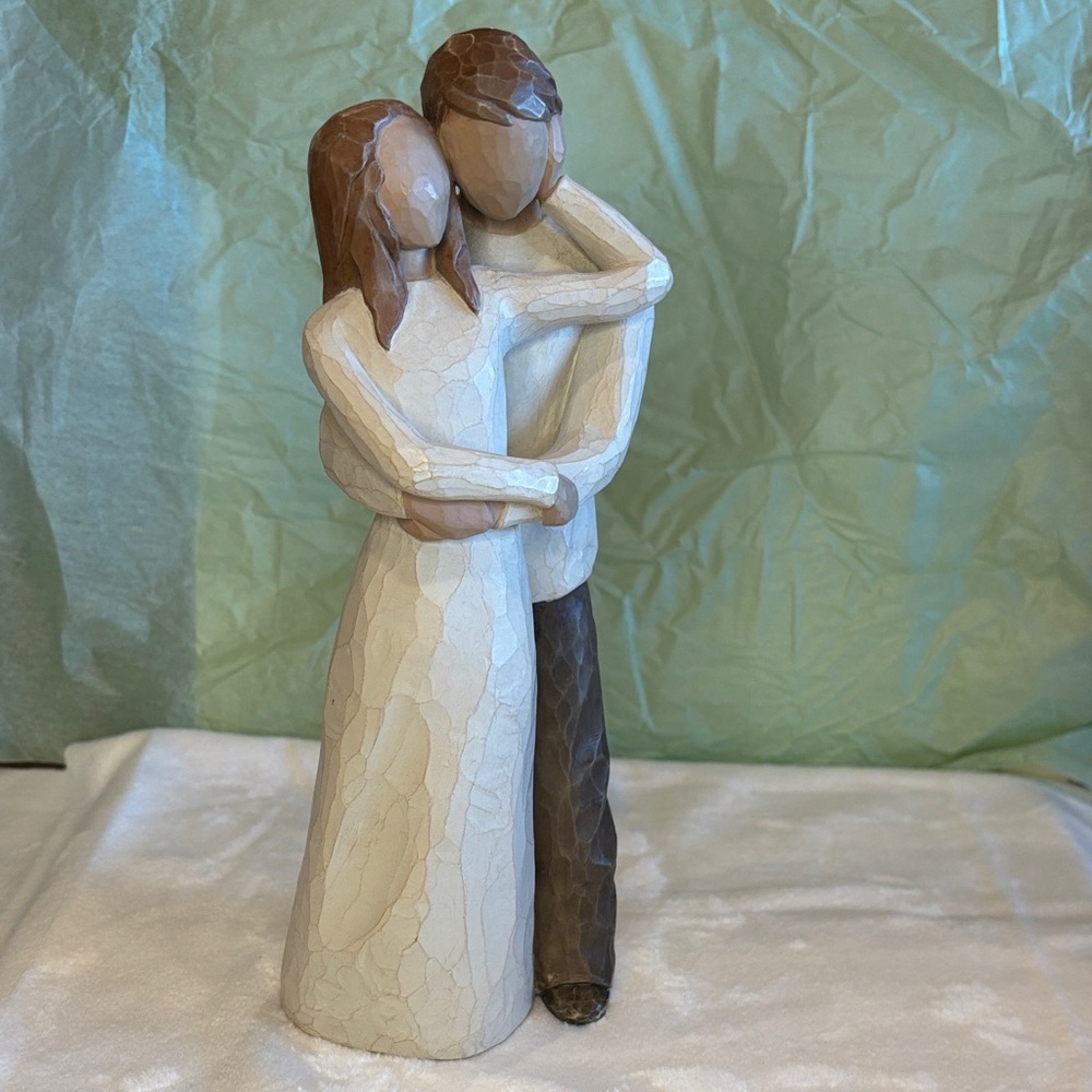 Willow Tree Embrace Sculpture - Together 2000 Cream, Brown - Picture 9 of 17